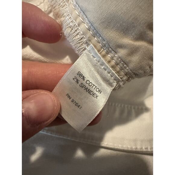J. Jill Size 14 White Slim Boyfriend Straight Leg Jeans Mid Rise Ankle Length - Picture 5 of 6